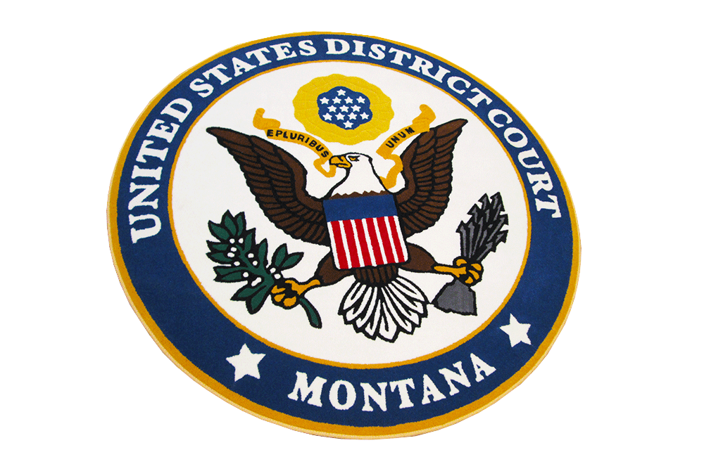 logo carpet for government courthouse  in Montana