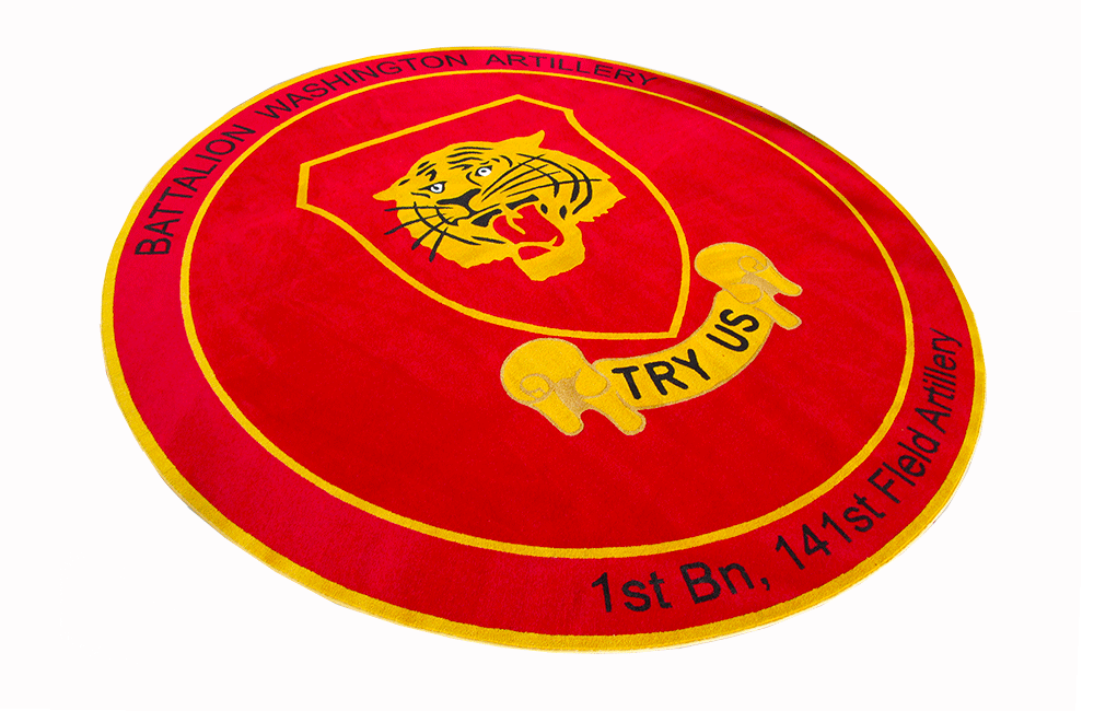 custom logo rug for army
